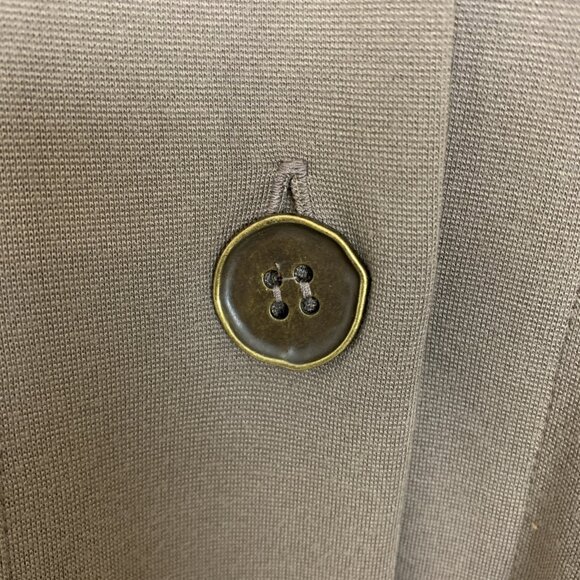 Focus Casual Life Womens L Jacket Cardigan Button Boho Taupe Lagenlook Relaxed - Picture 5 of 12